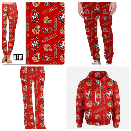 San Francisco legging, lounge pants, joggers and zip up hoodies