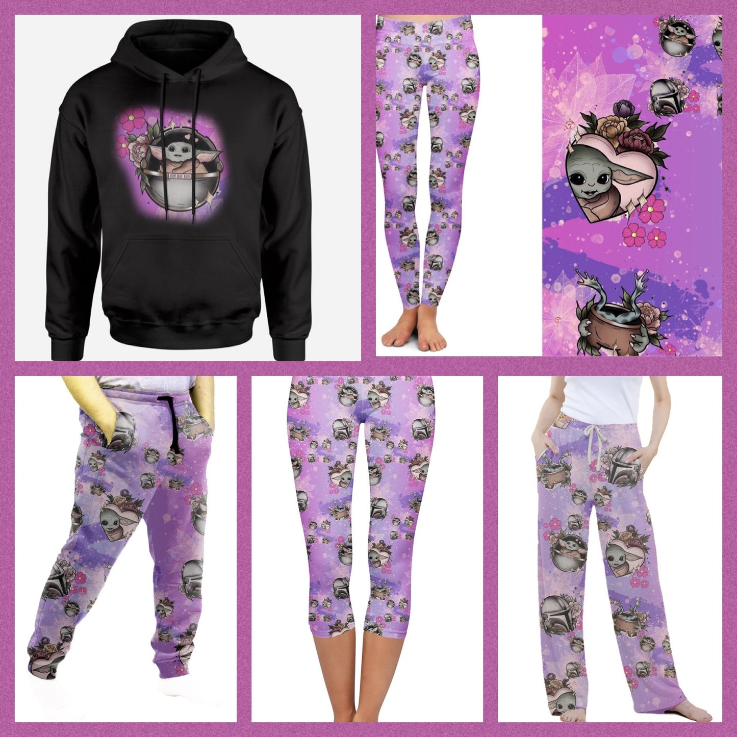 Baby Y hoodies, leggings, capris, lounge pants, and joggers
