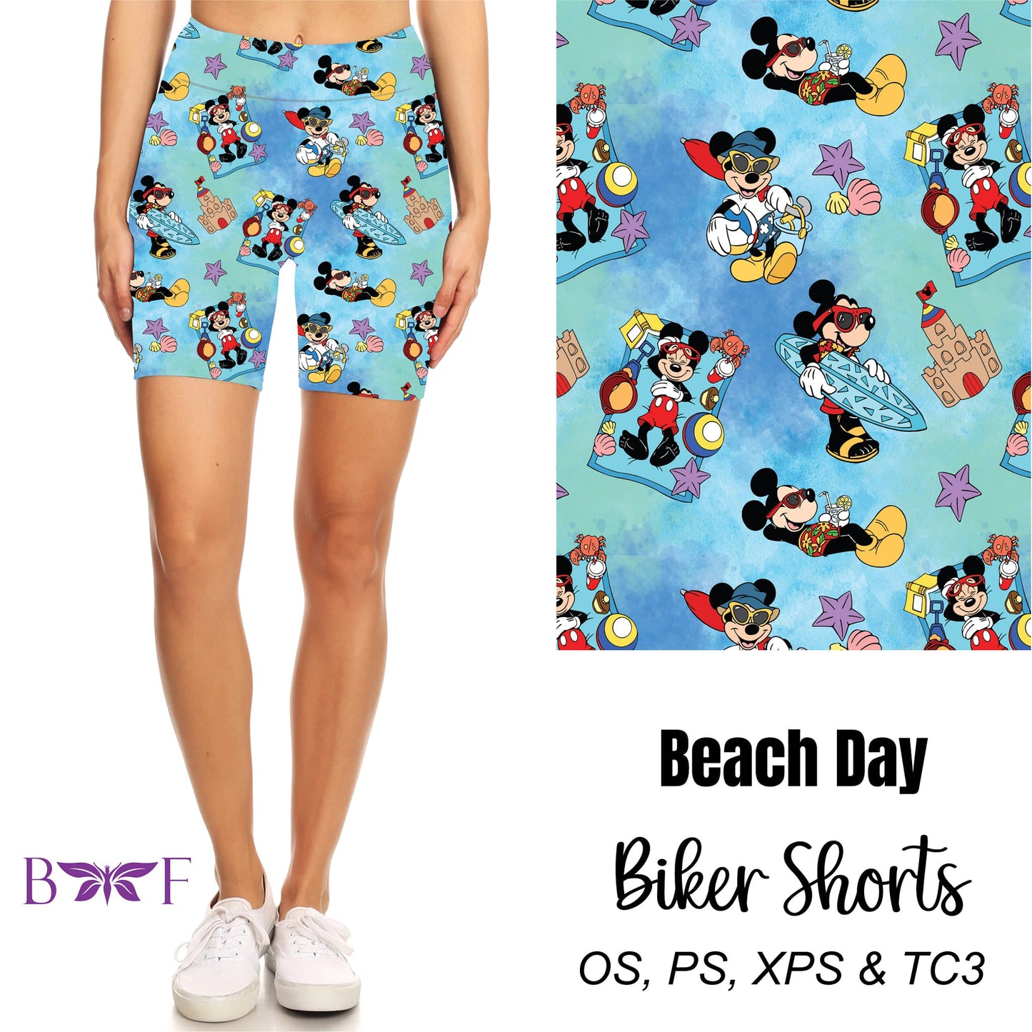 Beach Day leggings, capris, and biker shorts (plus only)