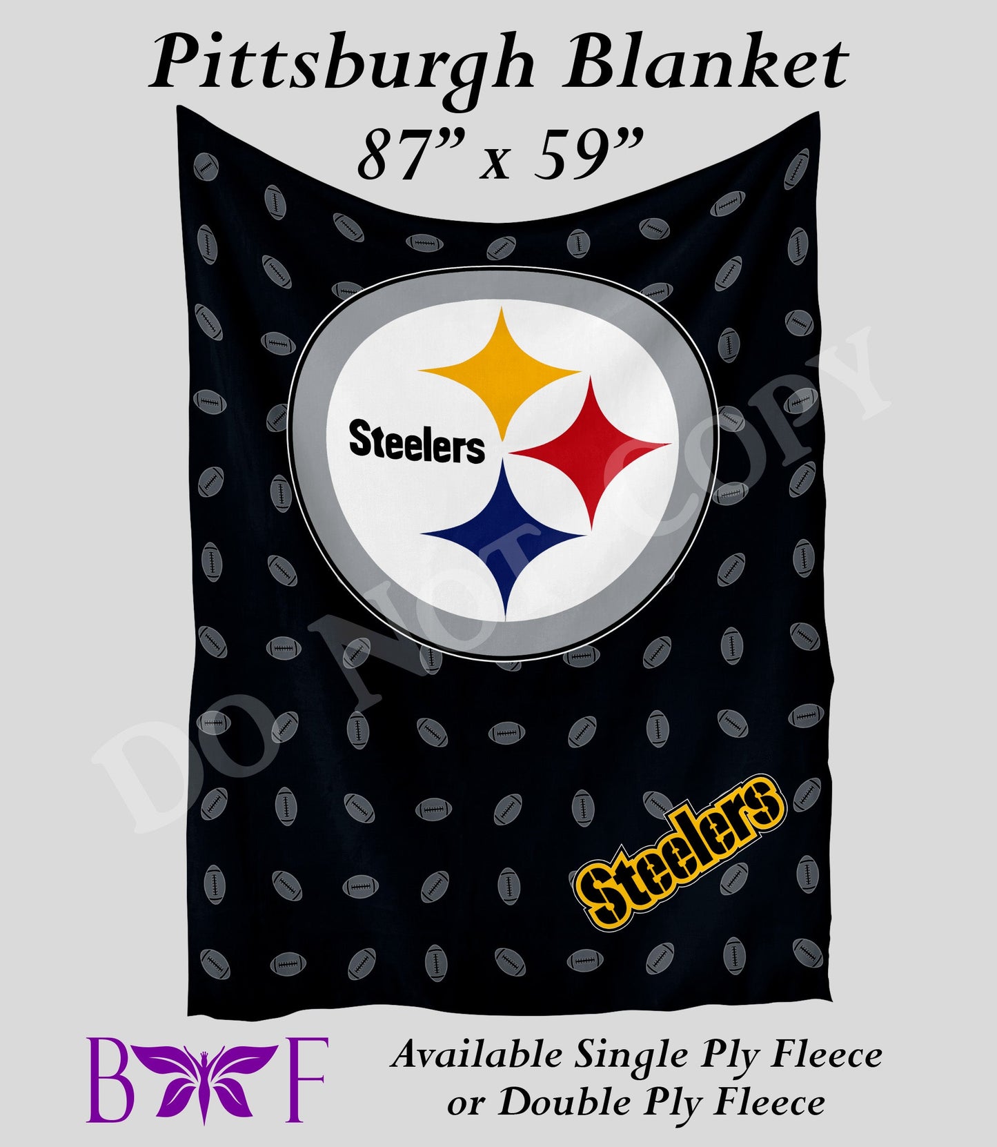 Pittsburgh 59"x87" soft blanket