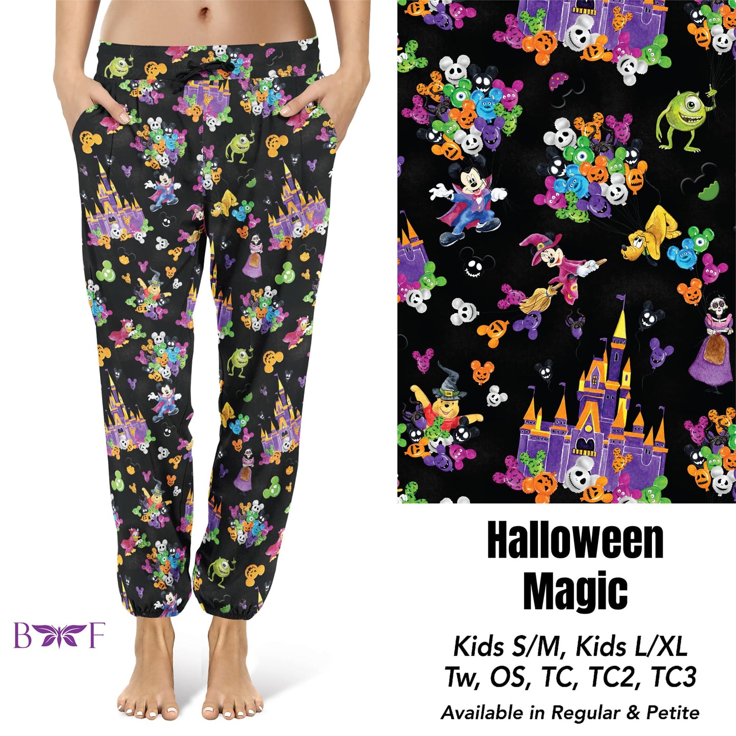 Halloween Magic Capris,skorts,leggings, and bike shorts with pockets