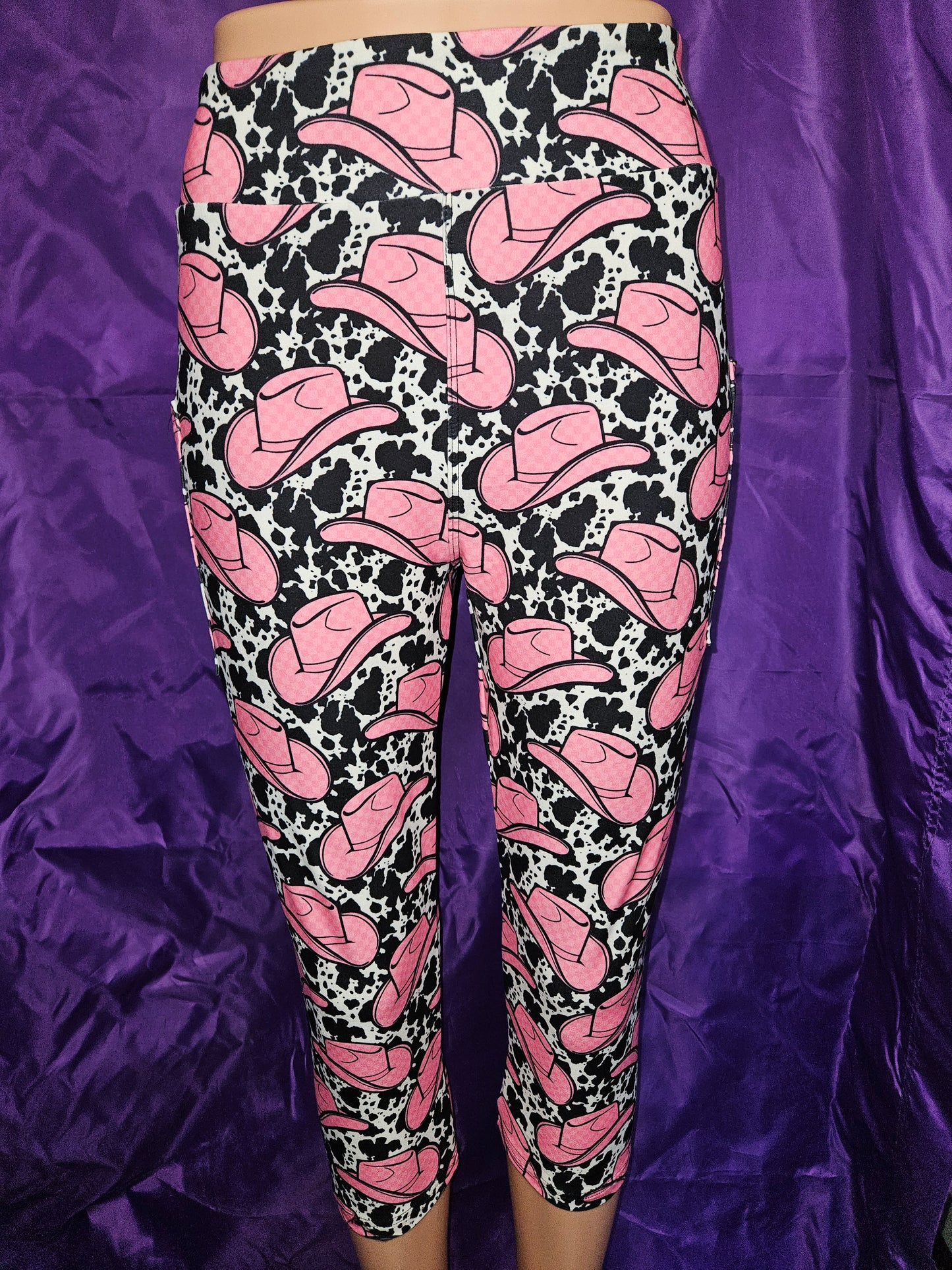 Pink Cowboy Hats skorts, leggings, and capris
