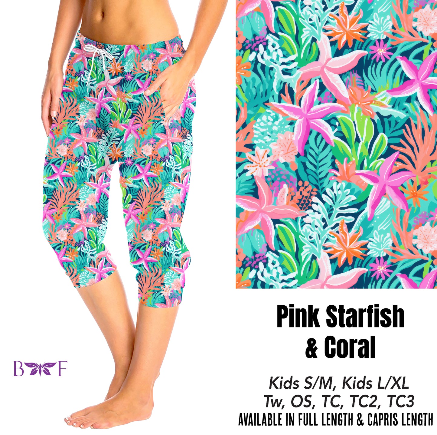 Pink starfish & coral preorder#0515