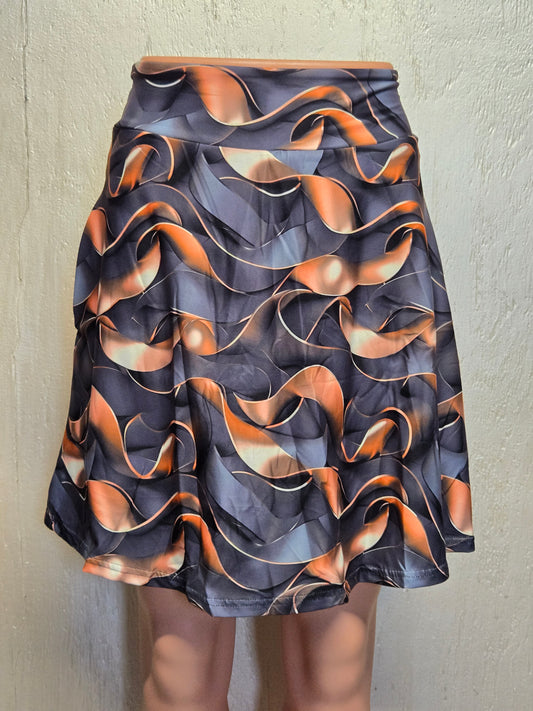 Gold and Black Swirls skorts and capris with pockets