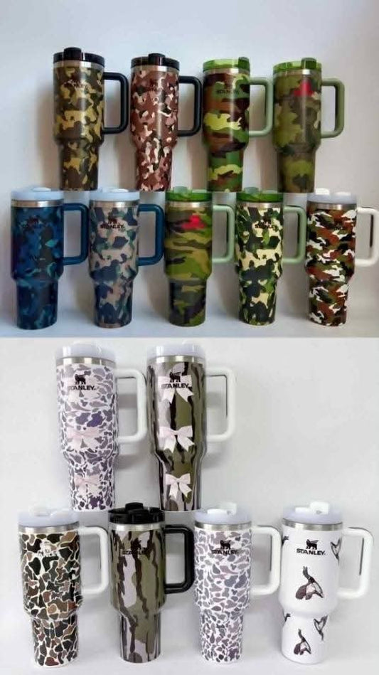 Camo 40oz stanley tumbler preorder#0901