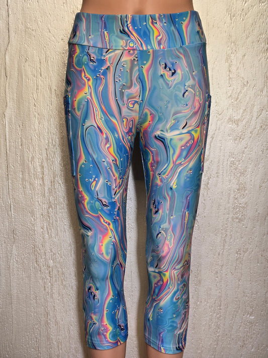 Crystal waters capris with pockets
