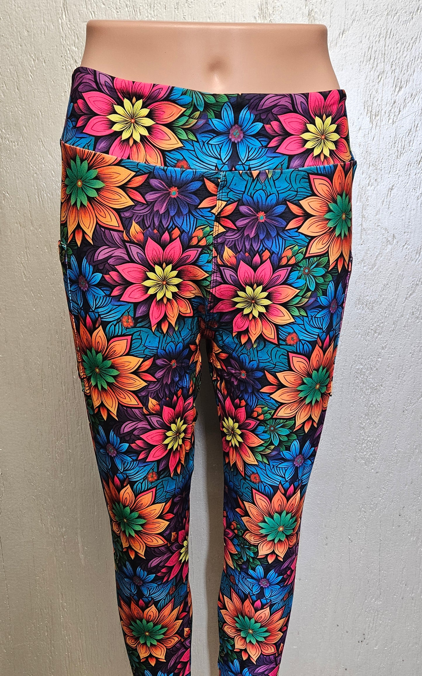 Floral Mandala leggings and skorts with pockets