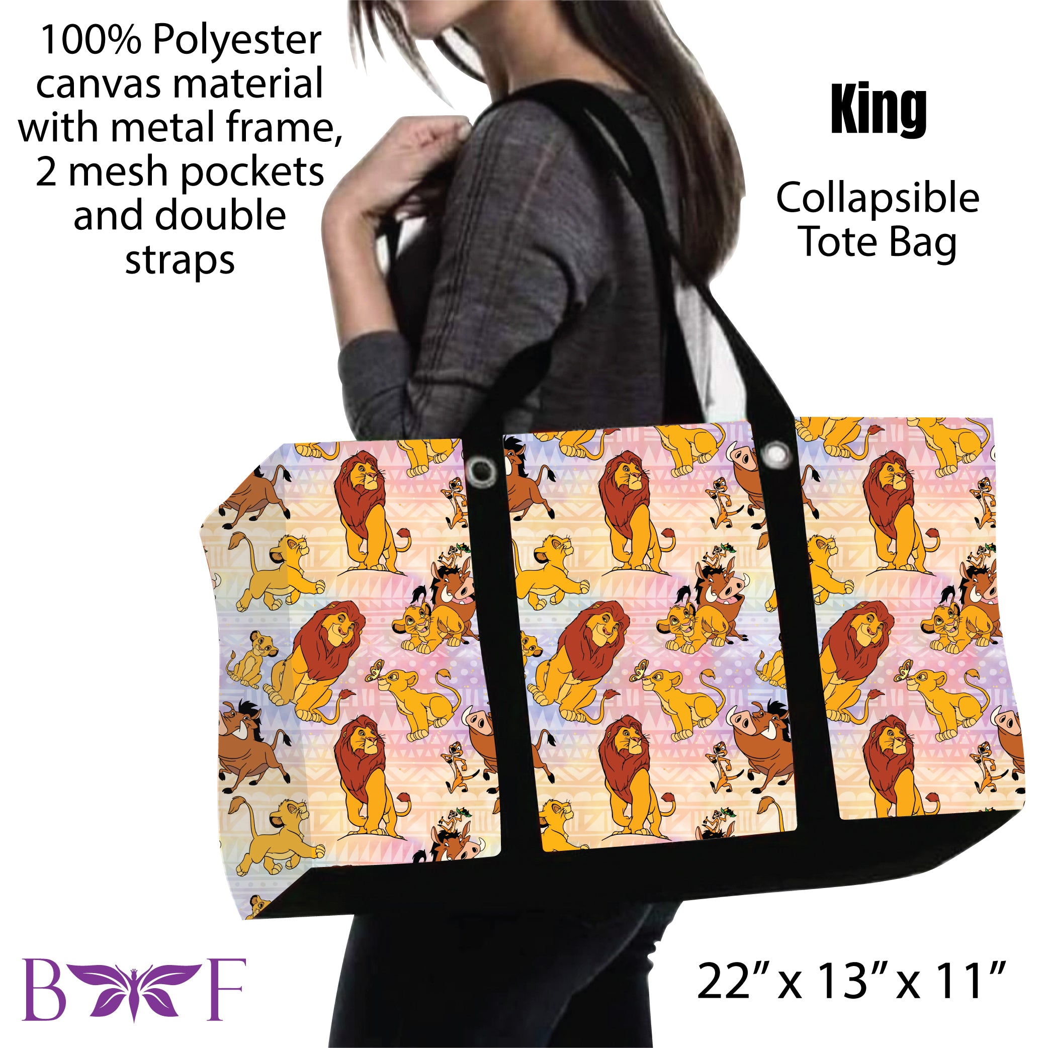 King Tote and 2 inside mesh pockets