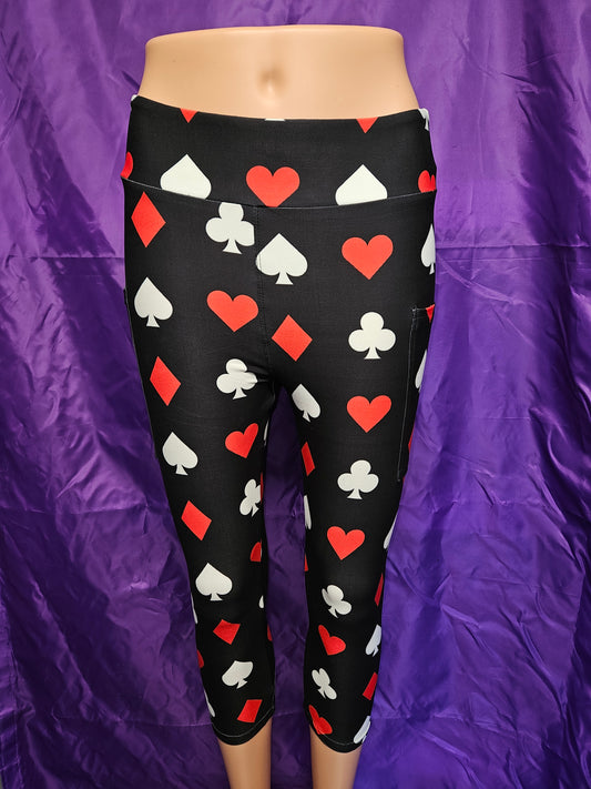 Playing Cards capris with pockets