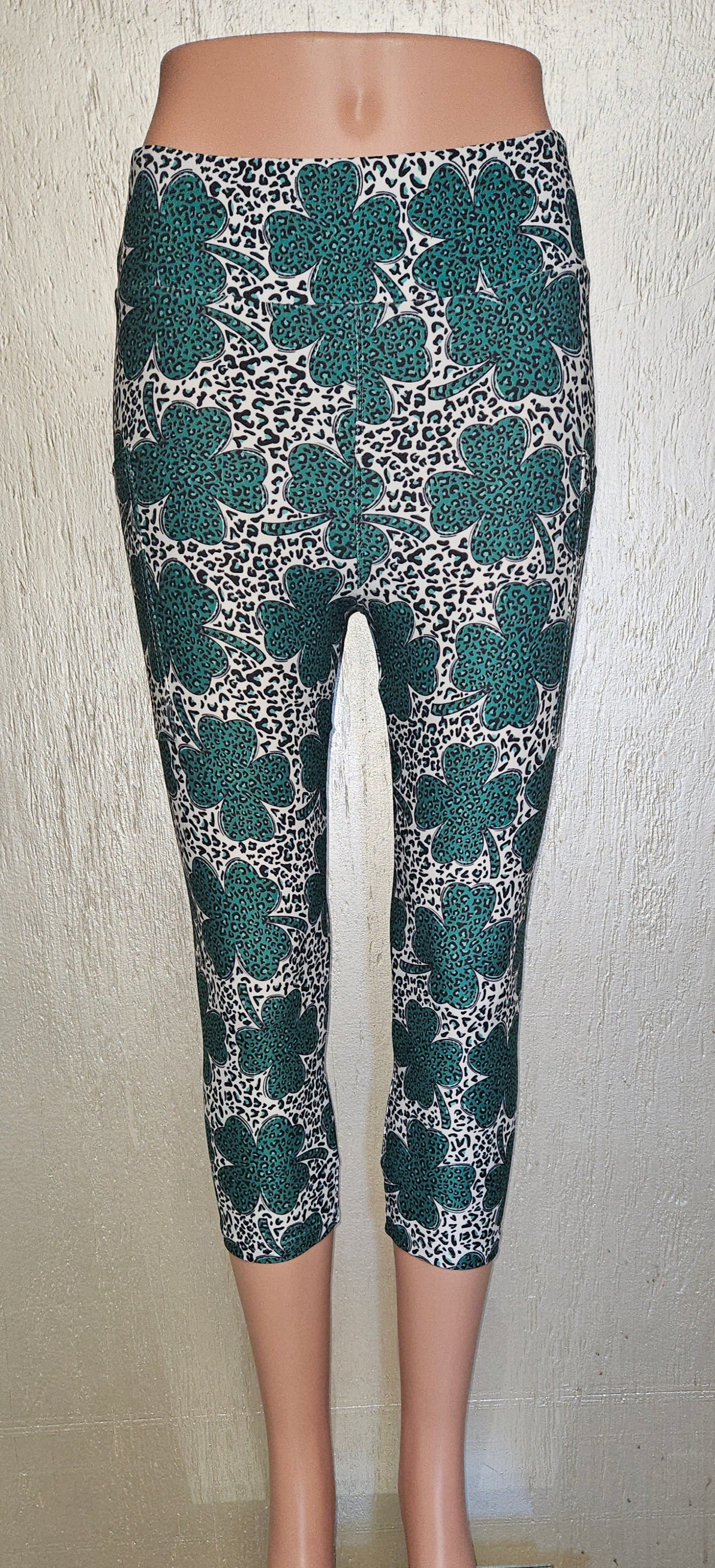 Leopard Clover capris and skorts with pockets