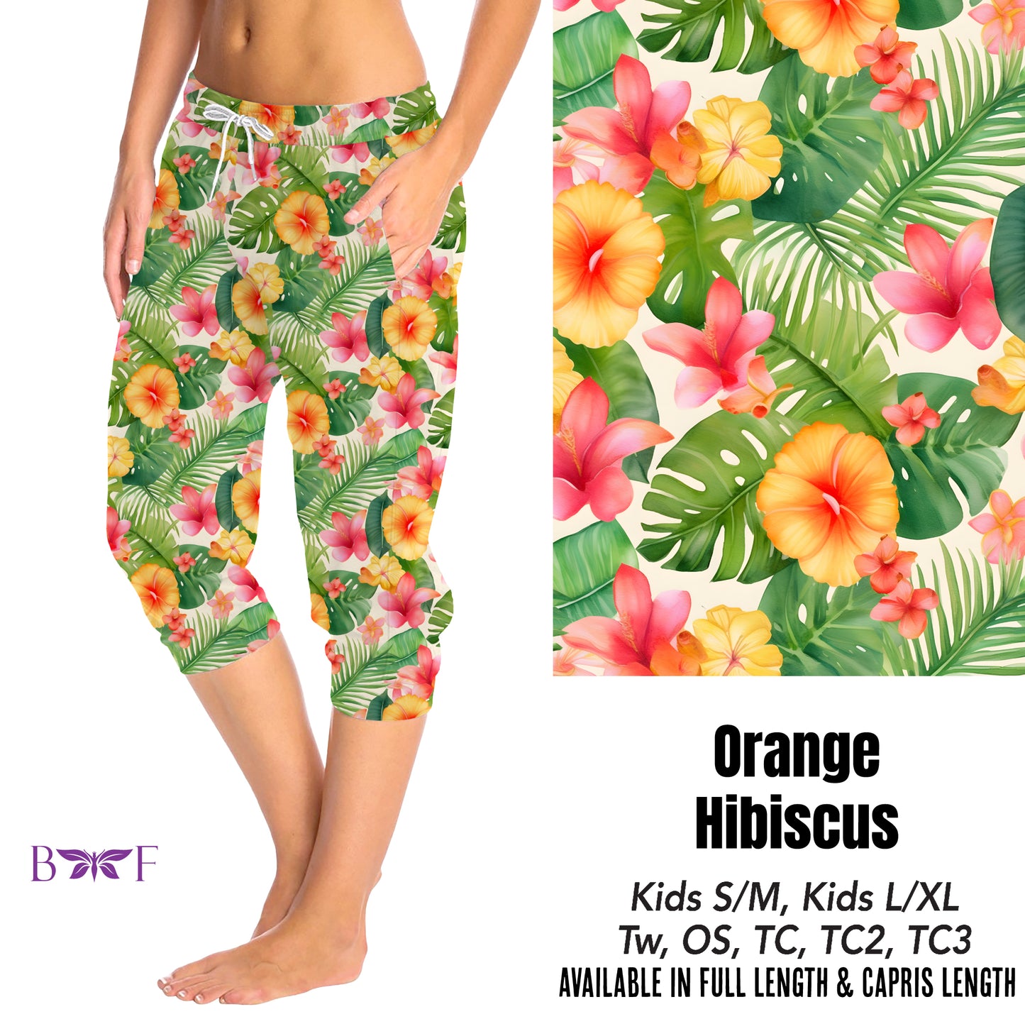 Orange hibiscus preorder#0515