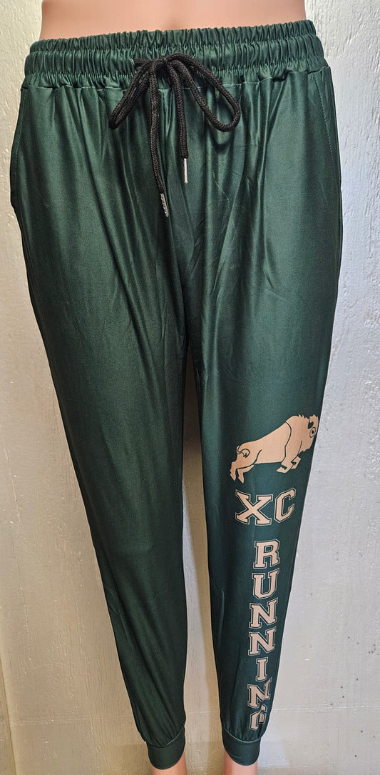 Green and Gold Buffalo Unisex Jogging Pants (Charter School support)