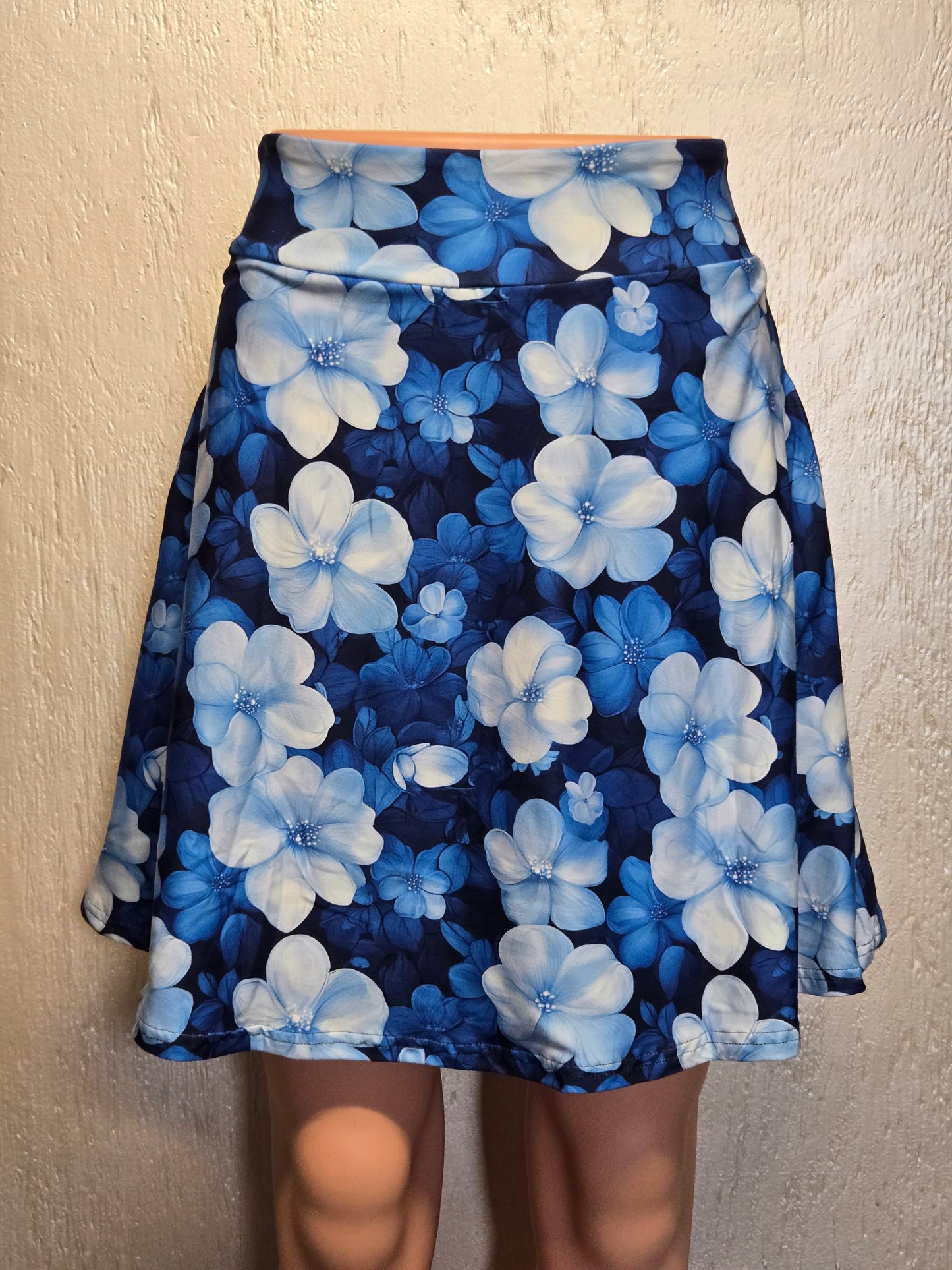 Blue and white floral capris and skorts with pockets