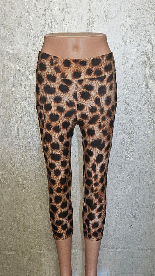 Dalmatian Dots capris and biker shorts with pockets