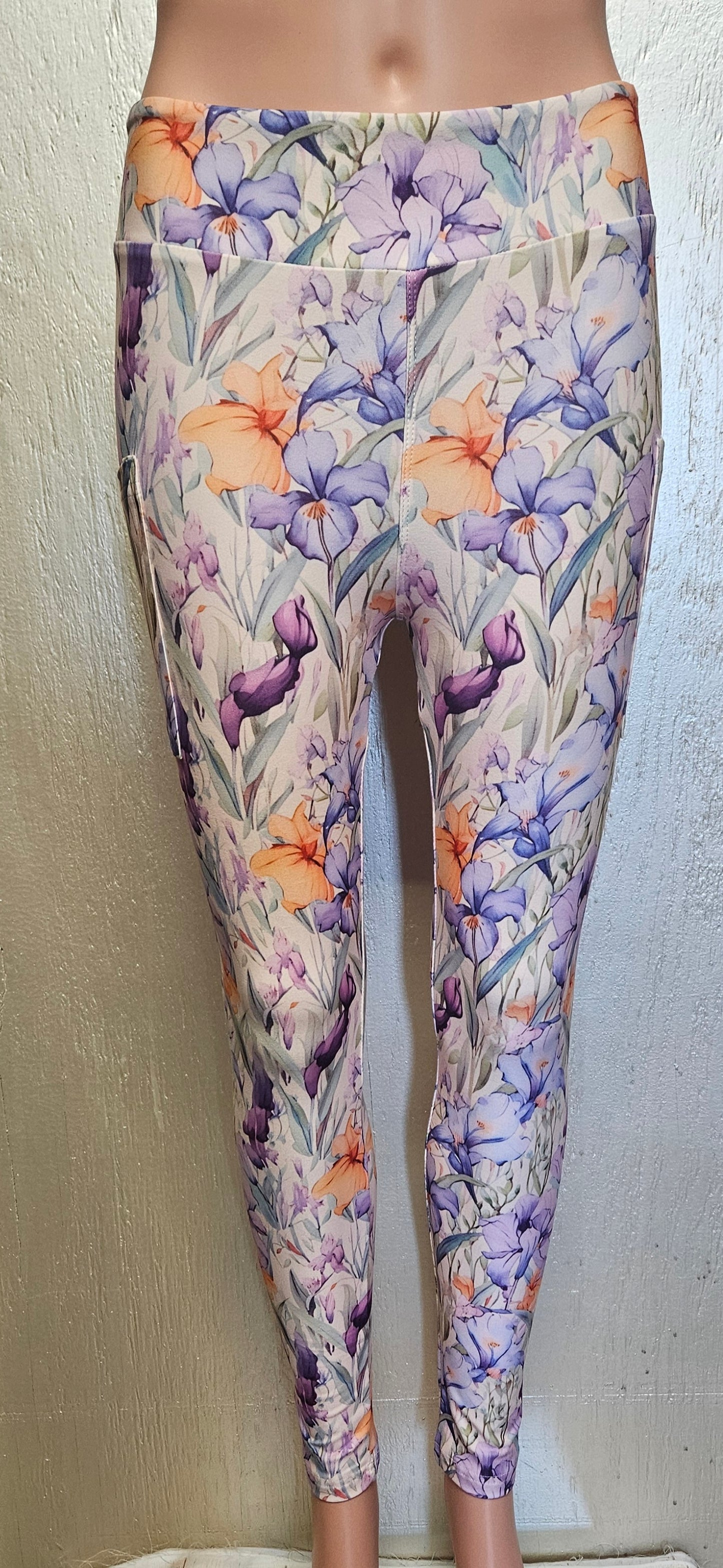 Purple Oasis leggings and skorts with pockets