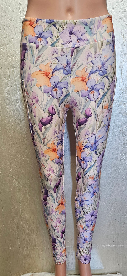 Purple Oasis leggings and skorts with pockets