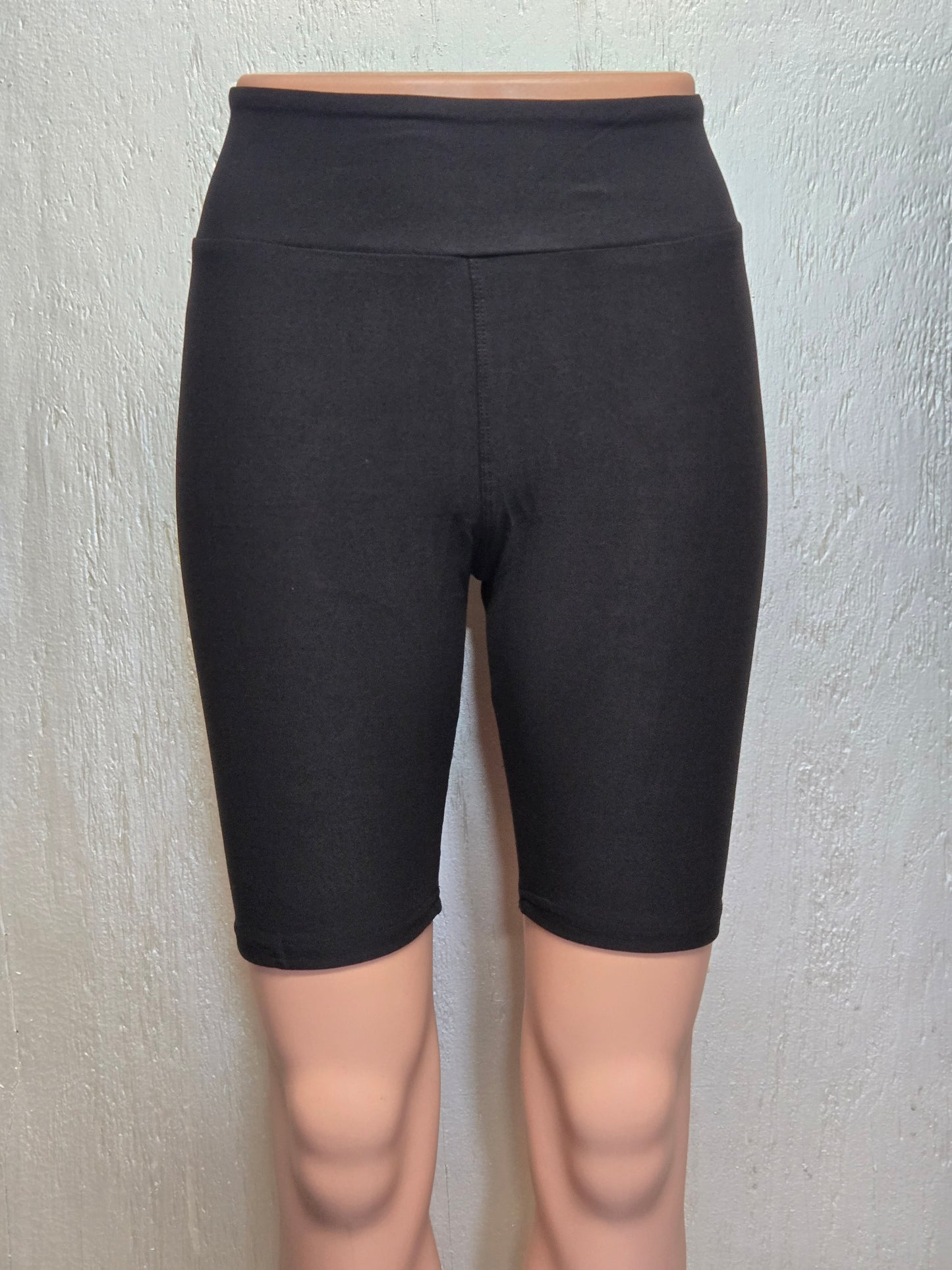 Black Biker Shorts without Pockets