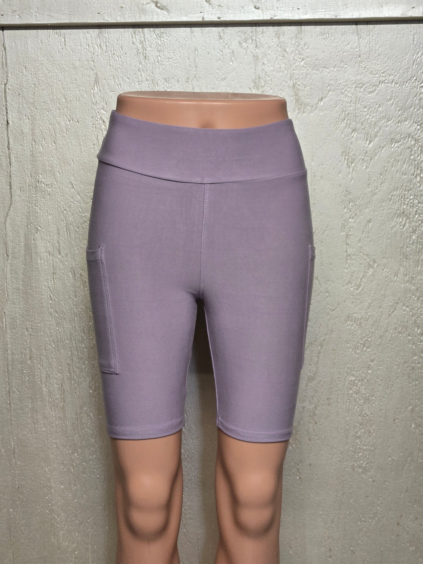 Lavender capris, skorts and biker shorts with pockets