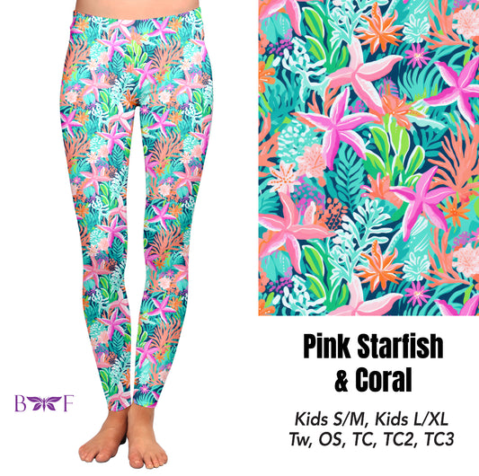 Pink starfish & coral preorder#0515