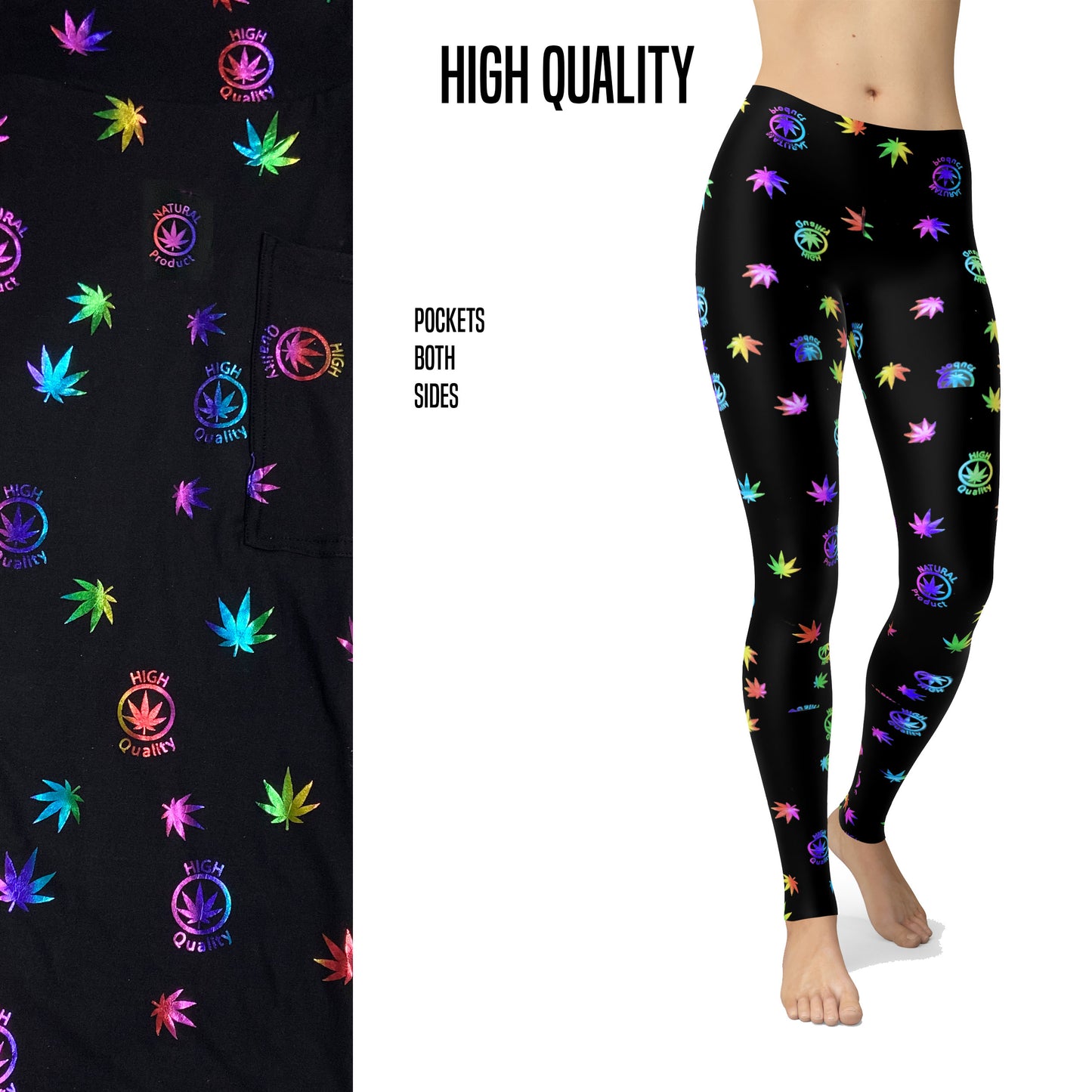High Quality Glitter leggings and capris with pockets