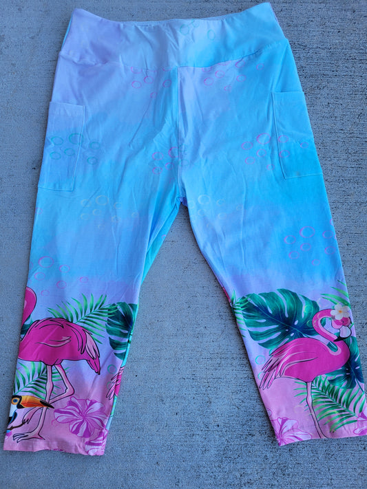 Fanny the Flamingo capris with pockets