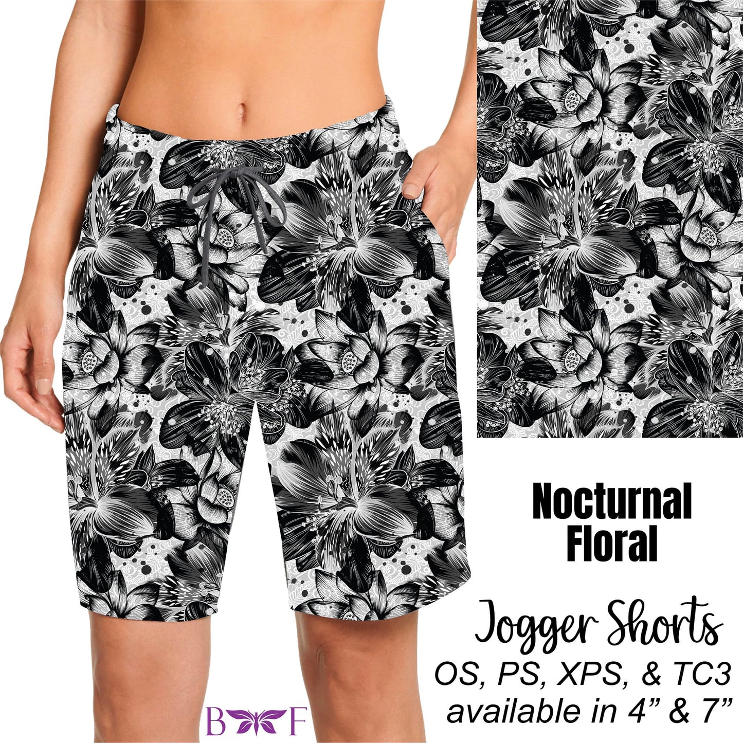 Nocturnal Floral capri lounge pants