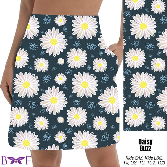 Daisy Buzz skorts and 7" jogger shorts with pockets