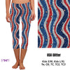 USA Glitter Capris, and shorts