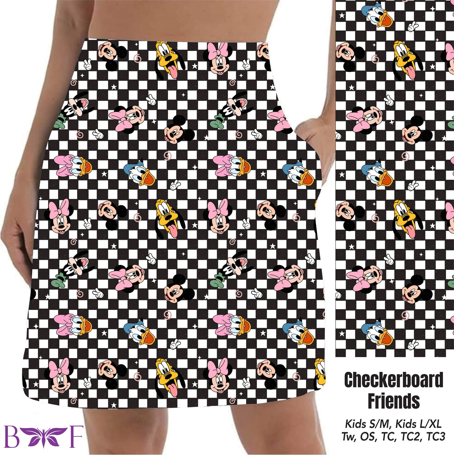 Checkerboard Friends Skort