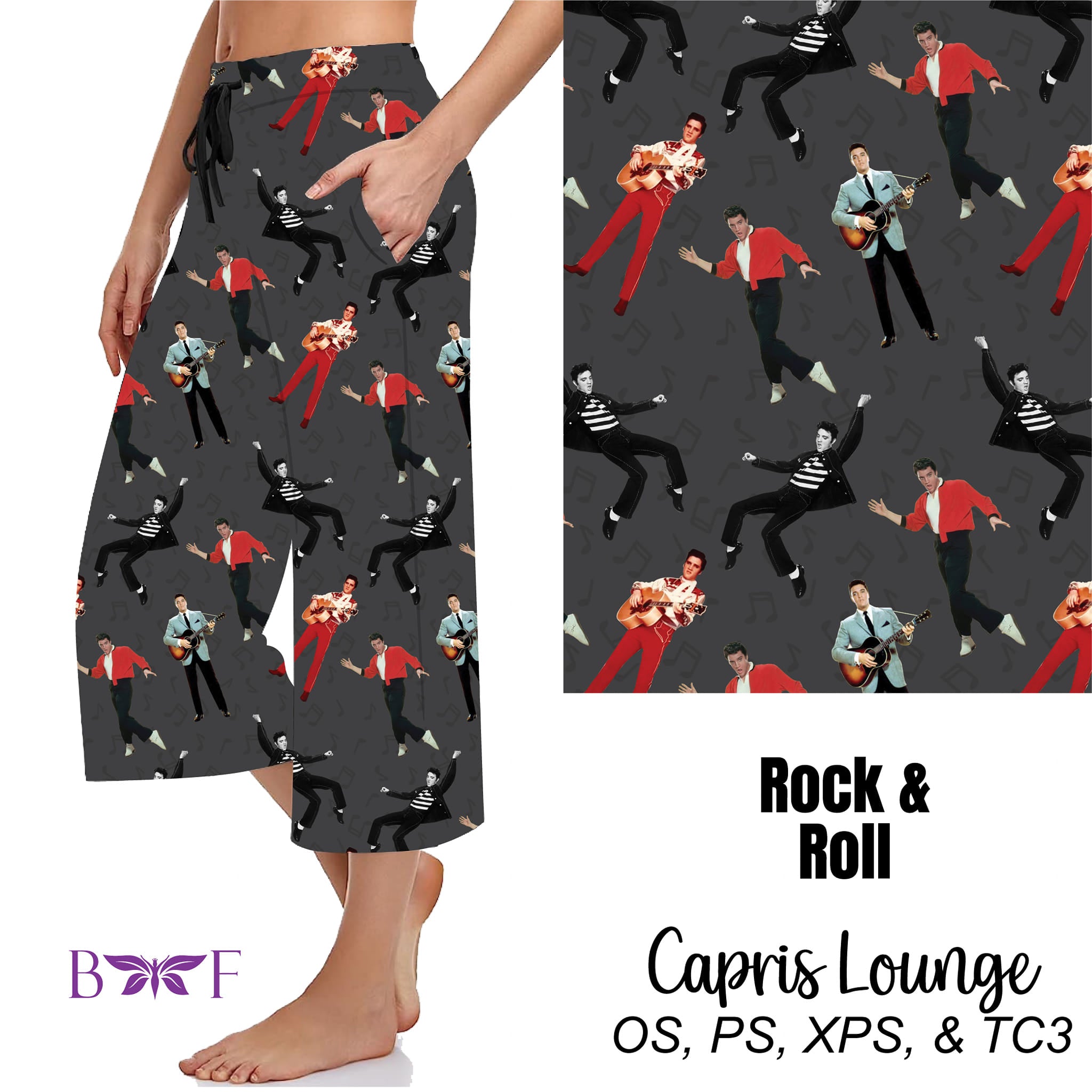 Rock & Roll Leggings with pockets, capri lounger