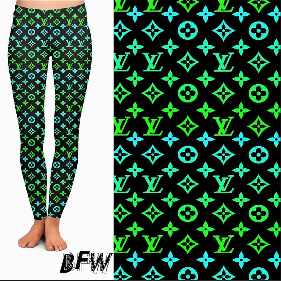 Green designer Leggings