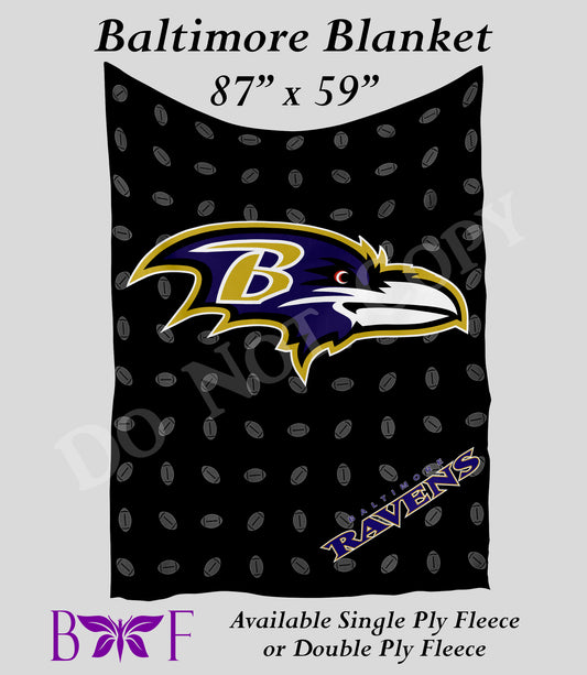 Baltimore 59"x87" soft blanket also available with sherpa fleece