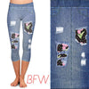 Jean Tulips with pockets Leggings and Capris