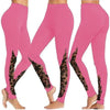 Many colors lace paneled leggings with pockets with YOGA WAISTAND!