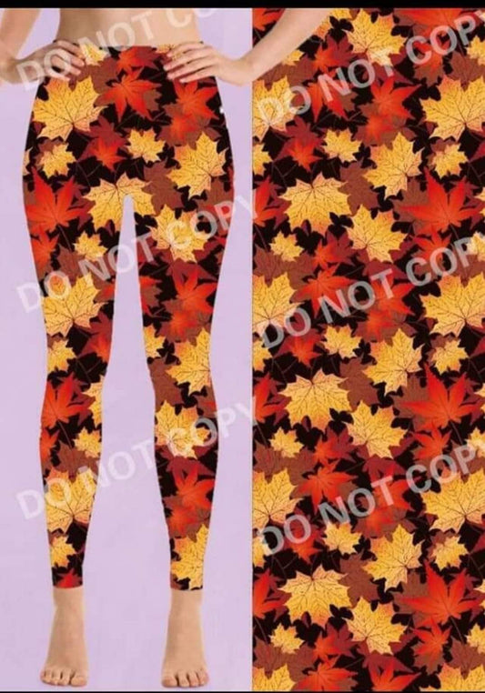 Falling Leaves Leggings and capris with pockets