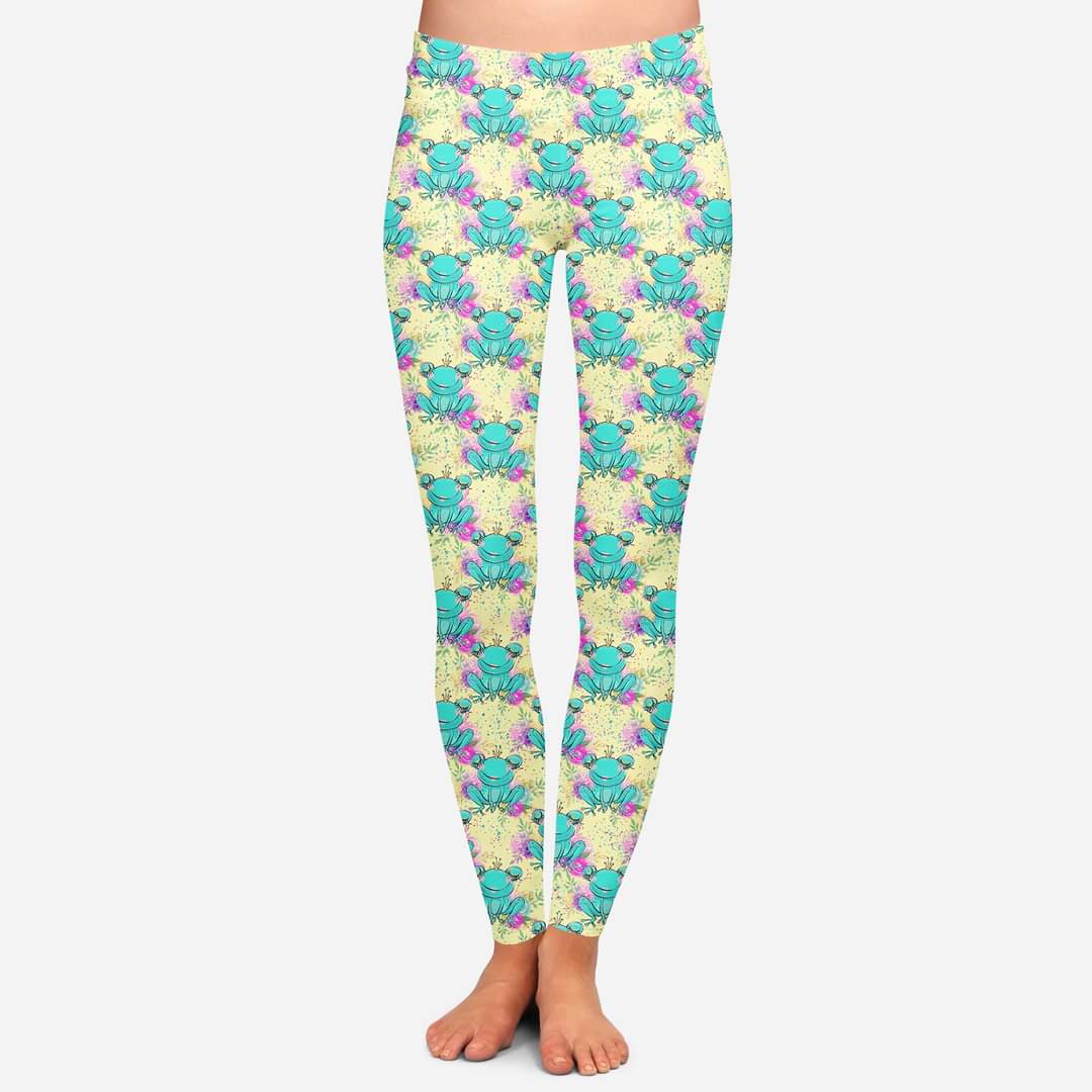 Spring Frog leggings and capri no pockets