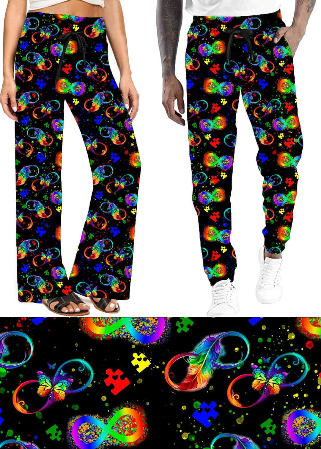 Autism of many colors Capris, Lounge Pants, Joggers and Shorts