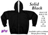 Load image into Gallery viewer, Solid Black zip up hoodie with or without sherpa fleece lining