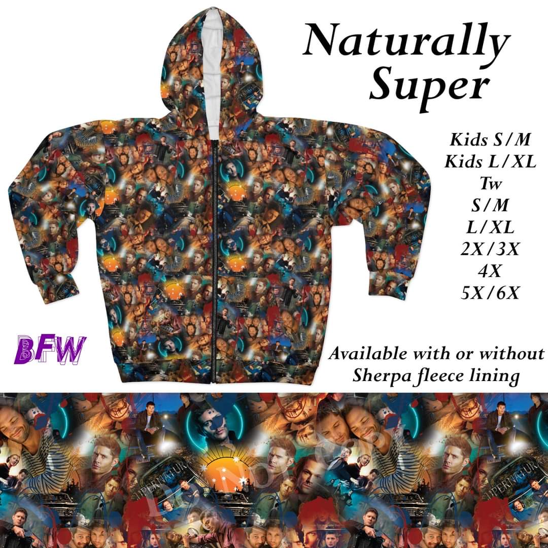 Naturally Super zip up hoodie with sherpa fleece lining