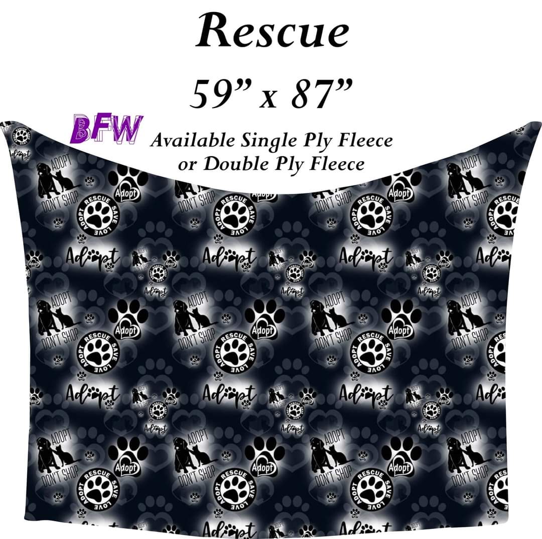 Rescue 59"x87" soft blanket without sherpa fleece