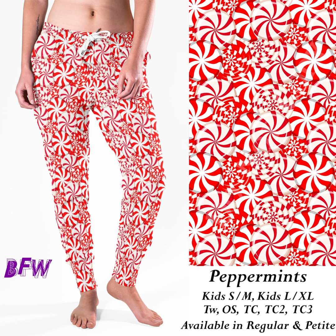 Peppermint leggings, capris, loungers, and joggers