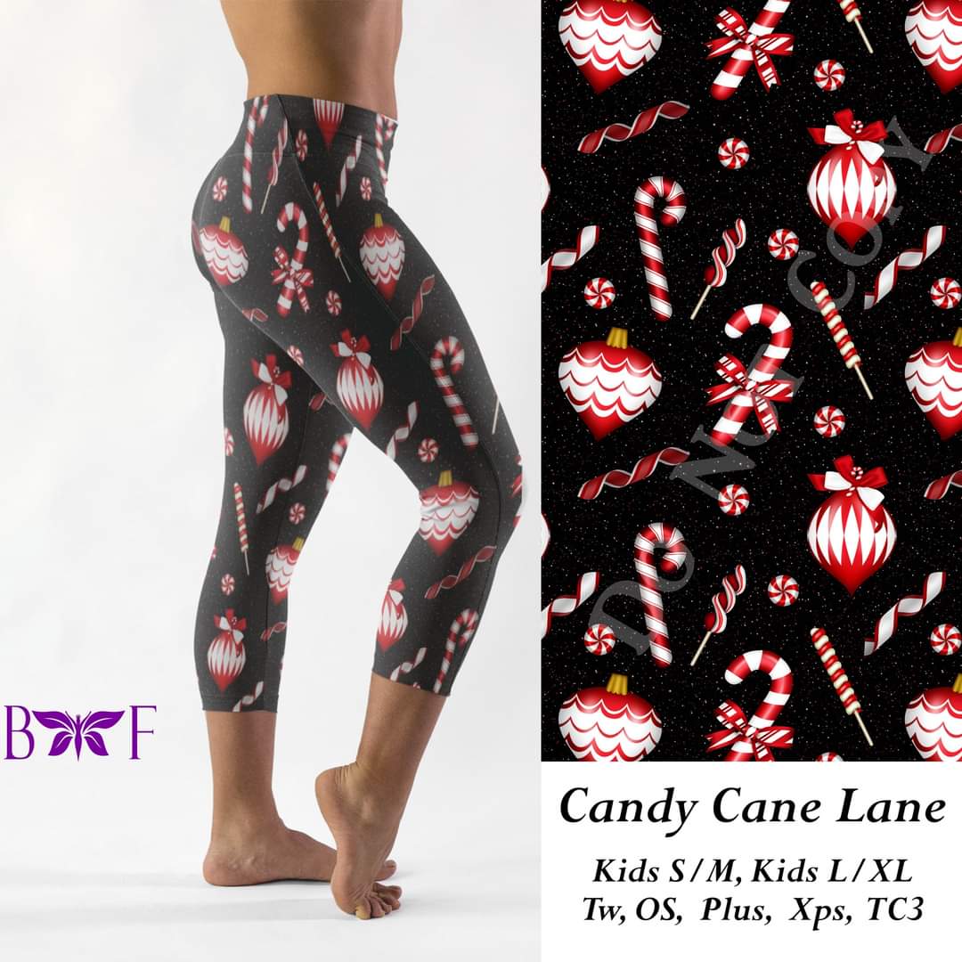 Candy cane lane capris