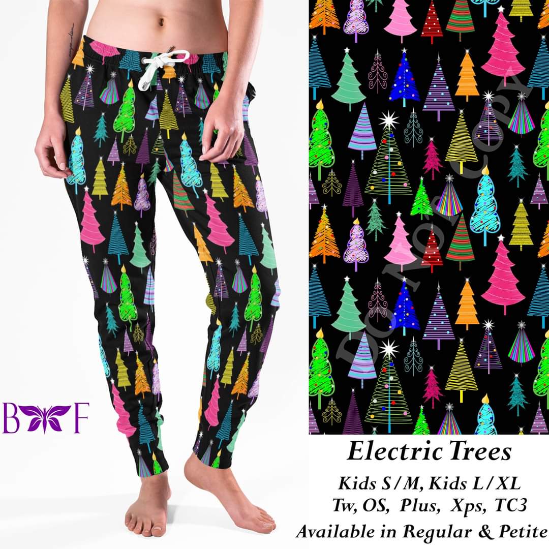 Electric Trees Full length Leggings with pockets and Skorts