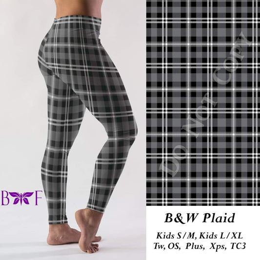 B & W plaid, loungers and joggers