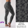 Glittery Rose Lace leggings, Capris and Loungers