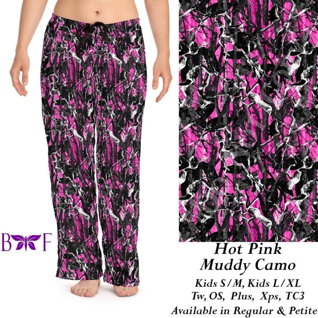 Hot Pink Muddy Camo Loungers