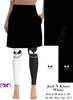 Black skirt white jack skirted leggings