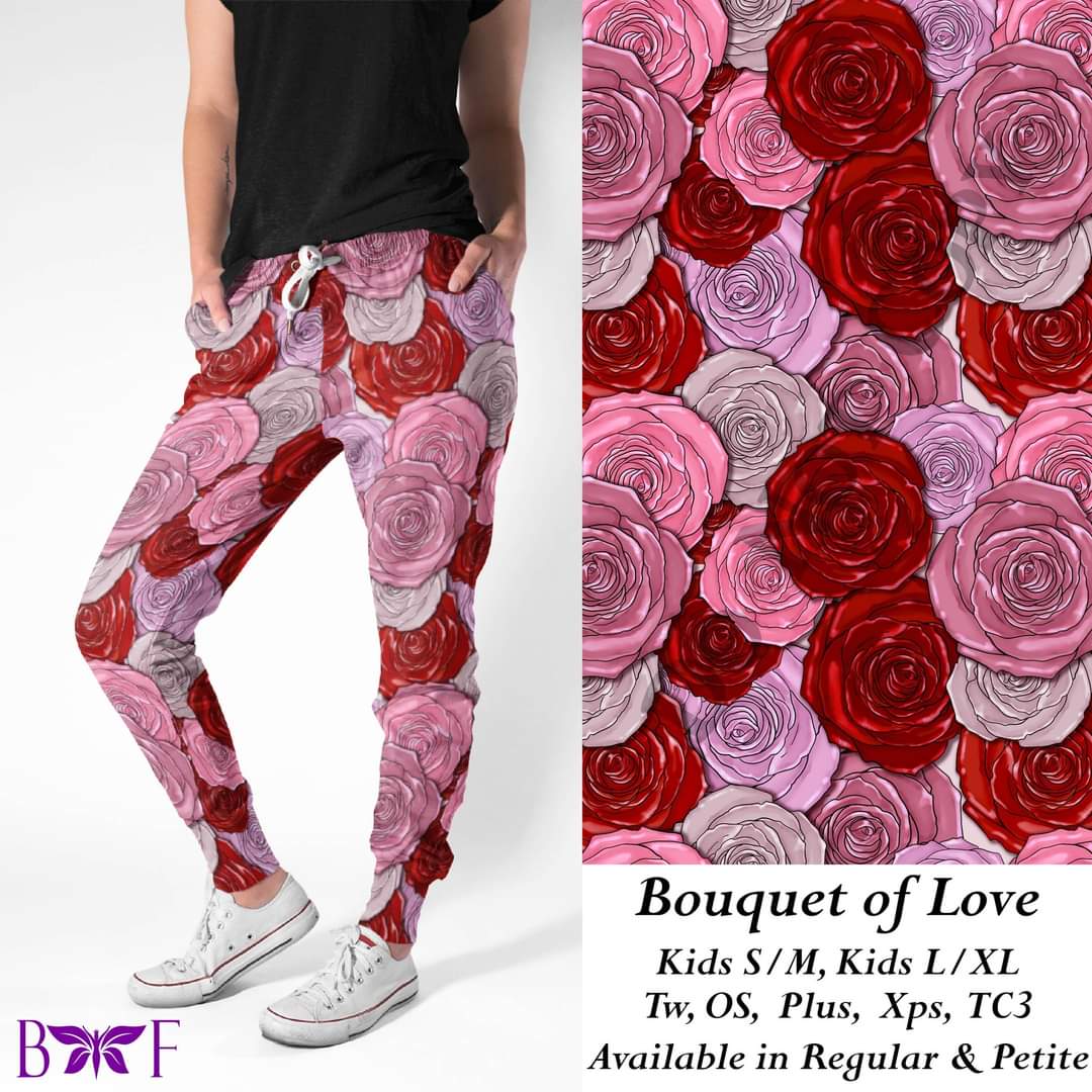 Bouquet of love leggings with pockets