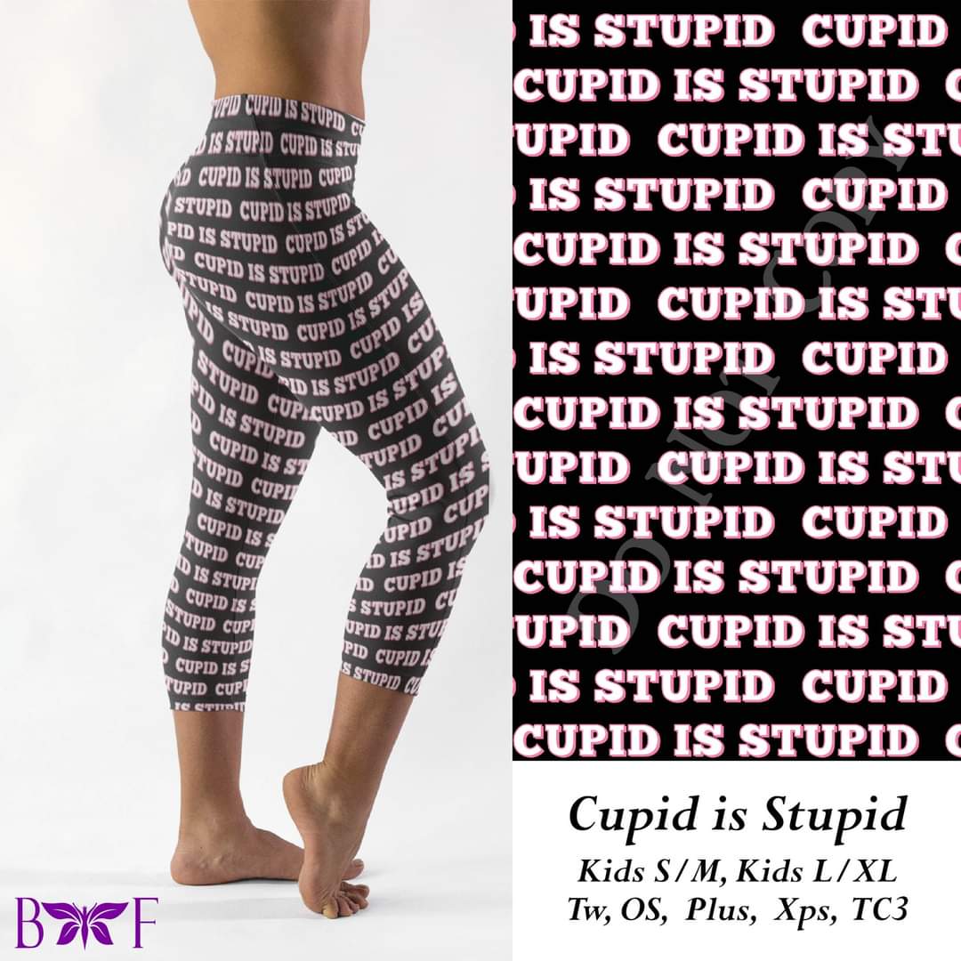 Cupid is Stupid leggings with pockets