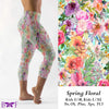 Spring Floral capris with pockets and biker shorts
